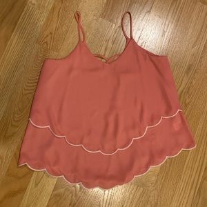 Pink Scalloped Tank